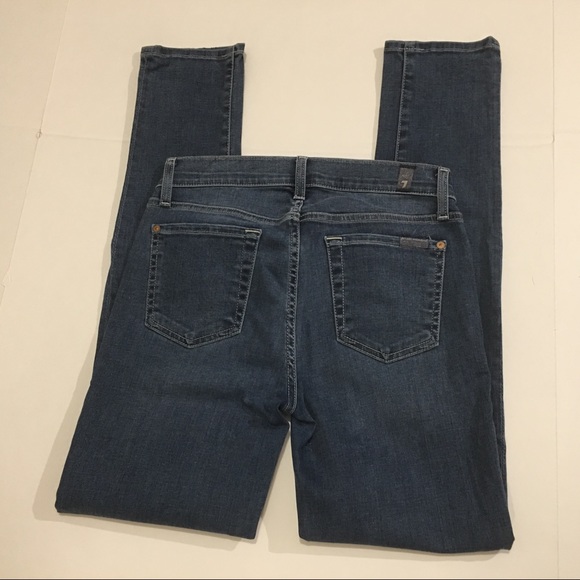7 FOR ALL MANKIND THE SLIM CIGARETTE MidRise Sz 26 - Picture 4 of 8
